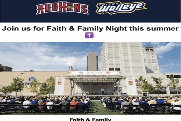 Mud Hens Faith & Family Night
